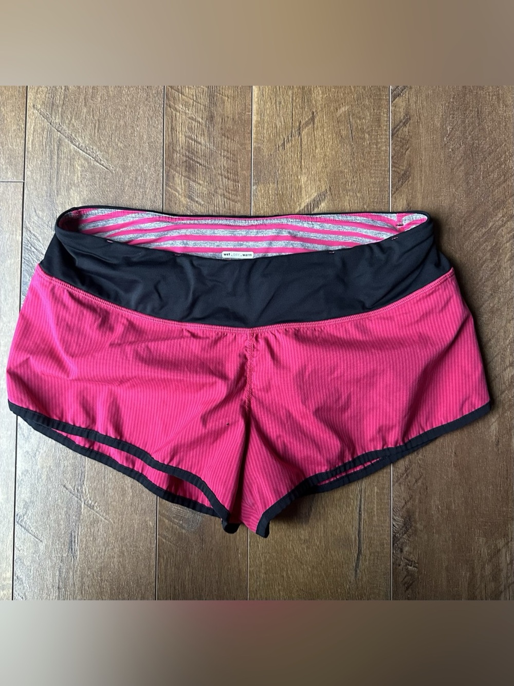 lululemon Athletic Shorts Pink & Black Size 8